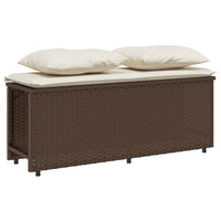 Thumbnail for 3-tlg. Garten-Essgruppe mit Kissen Braun Poly Rattan