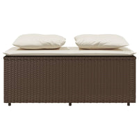 Thumbnail for 3-tlg. Garten-Essgruppe mit Kissen Braun Poly Rattan