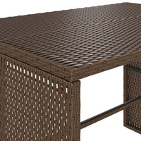 Thumbnail for 3-tlg. Garten-Essgruppe mit Kissen Braun Poly Rattan