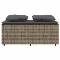 Thumbnail for 3-tlg. Garten-Essgruppe mit Kissen Grau Poly Rattan