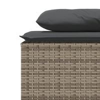 Thumbnail for 3-tlg. Garten-Essgruppe mit Kissen Grau Poly Rattan