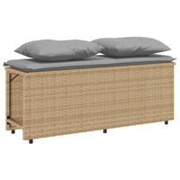 Thumbnail for 3-tlg. Garten-Essgruppe mit Kissen Beige Poly Rattan