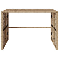 Thumbnail for 3-tlg. Garten-Essgruppe mit Kissen Beige Poly Rattan