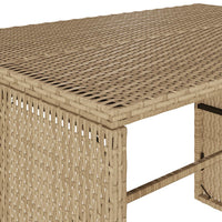 Thumbnail for 3-tlg. Garten-Essgruppe mit Kissen Beige Poly Rattan