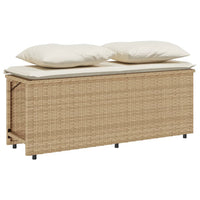 Thumbnail for 3-tlg. Garten-Essgruppe mit Kissen Beige Poly Rattan