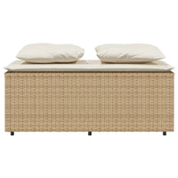 Thumbnail for 3-tlg. Garten-Essgruppe mit Kissen Beige Poly Rattan