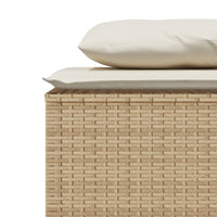 Thumbnail for 3-tlg. Garten-Essgruppe mit Kissen Beige Poly Rattan