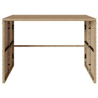 Thumbnail for 3-tlg. Garten-Essgruppe mit Kissen Beige Poly Rattan