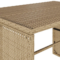 Thumbnail for 3-tlg. Garten-Essgruppe mit Kissen Beige Poly Rattan
