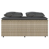 Thumbnail for 3-tlg. Garten-Essgruppe mit Kissen Hellgrau Poly Rattan