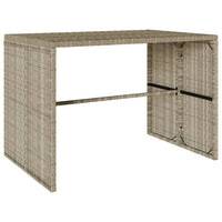 Thumbnail for 3-tlg. Garten-Essgruppe mit Kissen Hellgrau Poly Rattan