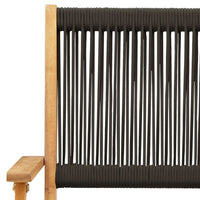 Thumbnail for Gartenstühle 2 Stk. Schwarz Massivholz Akazie und Polypropylen