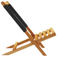 Thumbnail for Gartenstühle 2 Stk. Schwarz Massivholz Akazie und Polypropylen