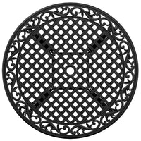 Thumbnail for Gartentisch Schwarz Ø90x75 cm Aluminiumguss