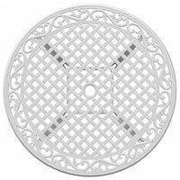 Thumbnail for Gartentisch Weiß Ø90x75 cm Aluminiumguss