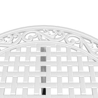 Thumbnail for Gartentisch Weiß Ø90x75 cm Aluminiumguss