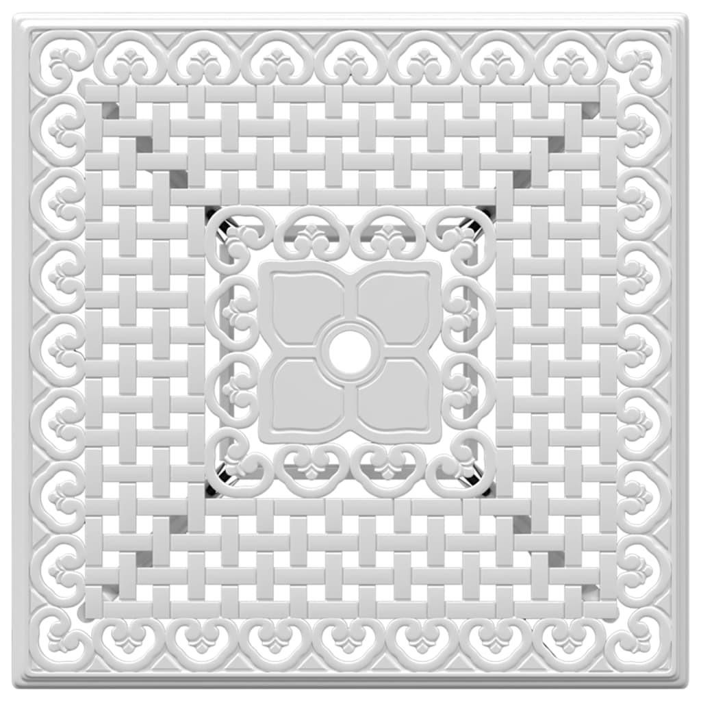 Gartentisch Weiß 80x80x75 cm Aluminiumguss