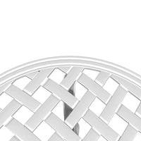 Thumbnail for Gartentisch Weiß Ø48x53 cm Aluminiumguss