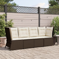 Thumbnail for Garten-Ecksofa mit Kissen Braun Poly Rattan