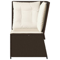 Thumbnail for Garten-Ecksofa mit Kissen Braun Poly Rattan