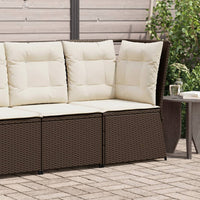 Thumbnail for Garten-Ecksofa mit Kissen Braun Poly Rattan