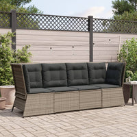 Thumbnail for Garten-Ecksofa mit Kissen Grau Poly Rattan
