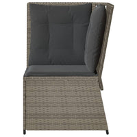 Thumbnail for Garten-Ecksofa mit Kissen Grau Poly Rattan