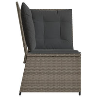 Thumbnail for Garten-Ecksofa mit Kissen Grau Poly Rattan