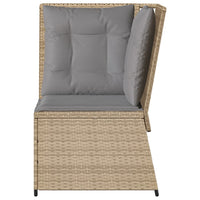 Thumbnail for Garten-Ecksofa mit Kissen Beige Poly Rattan