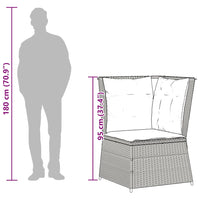 Thumbnail for Garten-Ecksofa mit Kissen Beige Poly Rattan