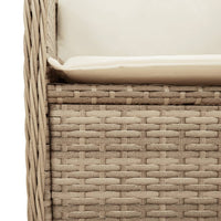Thumbnail for Garten-Ecksofa mit Kissen Beige Poly Rattan