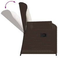 Thumbnail for Gartensessel mit Kissen 2 Stk. Verstellbar Braun Poly Rattan