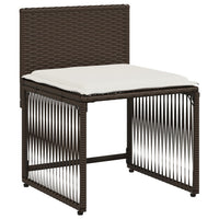 Thumbnail for 7-tlg. Garten-Essgruppe mit Kissen Braun Poly Rattan