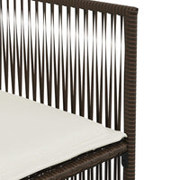Thumbnail for 7-tlg. Garten-Essgruppe mit Kissen Braun Poly Rattan
