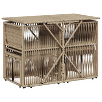 Thumbnail for 7-tlg. Garten-Essgruppe mit Kissen Beige Poly Rattan