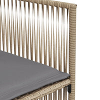 Thumbnail for 7-tlg. Garten-Essgruppe mit Kissen Beige Poly Rattan
