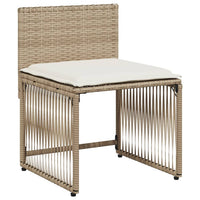 Thumbnail for 7-tlg. Garten-Essgruppe mit Kissen Beige Poly Rattan