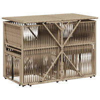 Thumbnail for 7-tlg. Garten-Essgruppe mit Kissen Beige Poly Rattan