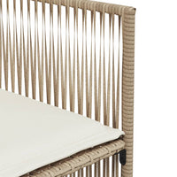 Thumbnail for 7-tlg. Garten-Essgruppe mit Kissen Beige Poly Rattan