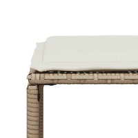 Thumbnail for 7-tlg. Garten-Essgruppe mit Kissen Beige Poly Rattan