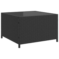 Thumbnail for Gartensofa in L-Form mit Tisch und Kissen Schwarz Poly Rattan