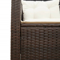 Thumbnail for Gartensofa in L-Form mit Tisch und Kissen Braun Poly Rattan