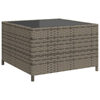 Thumbnail for Gartensofa in L-Form mit Tisch und Kissen Grau Poly Rattan