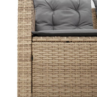 Thumbnail for Gartensofa in L-Form mit Tisch und Kissen Beige Poly Rattan