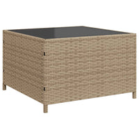 Thumbnail for Gartensofa in L-Form mit Tisch und Kissen Beige Poly Rattan