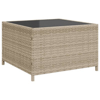 Thumbnail for Gartensofa in L-Form mit Tisch und Kissen Hellgrau Poly Rattan