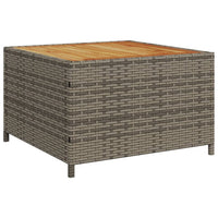 Thumbnail for Gartensofa in L-Form mit Tisch und Kissen Grau Poly Rattan