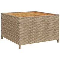 Thumbnail for Gartensofa in L-Form mit Tisch und Kissen Beige Poly Rattan