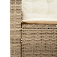 Thumbnail for Gartensofa in L-Form mit Tisch und Kissen Beige Poly Rattan