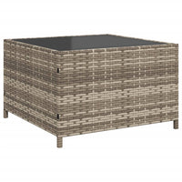 Thumbnail for Gartensofa in L-Form mit Tisch und Kissen Grau Poly Rattan